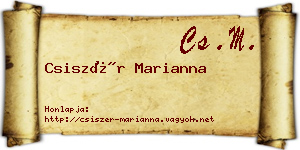 Csiszér Marianna névjegykártya