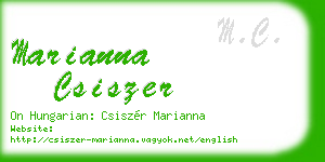 marianna csiszer business card