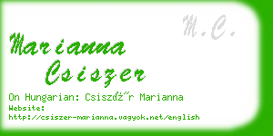 marianna csiszer business card